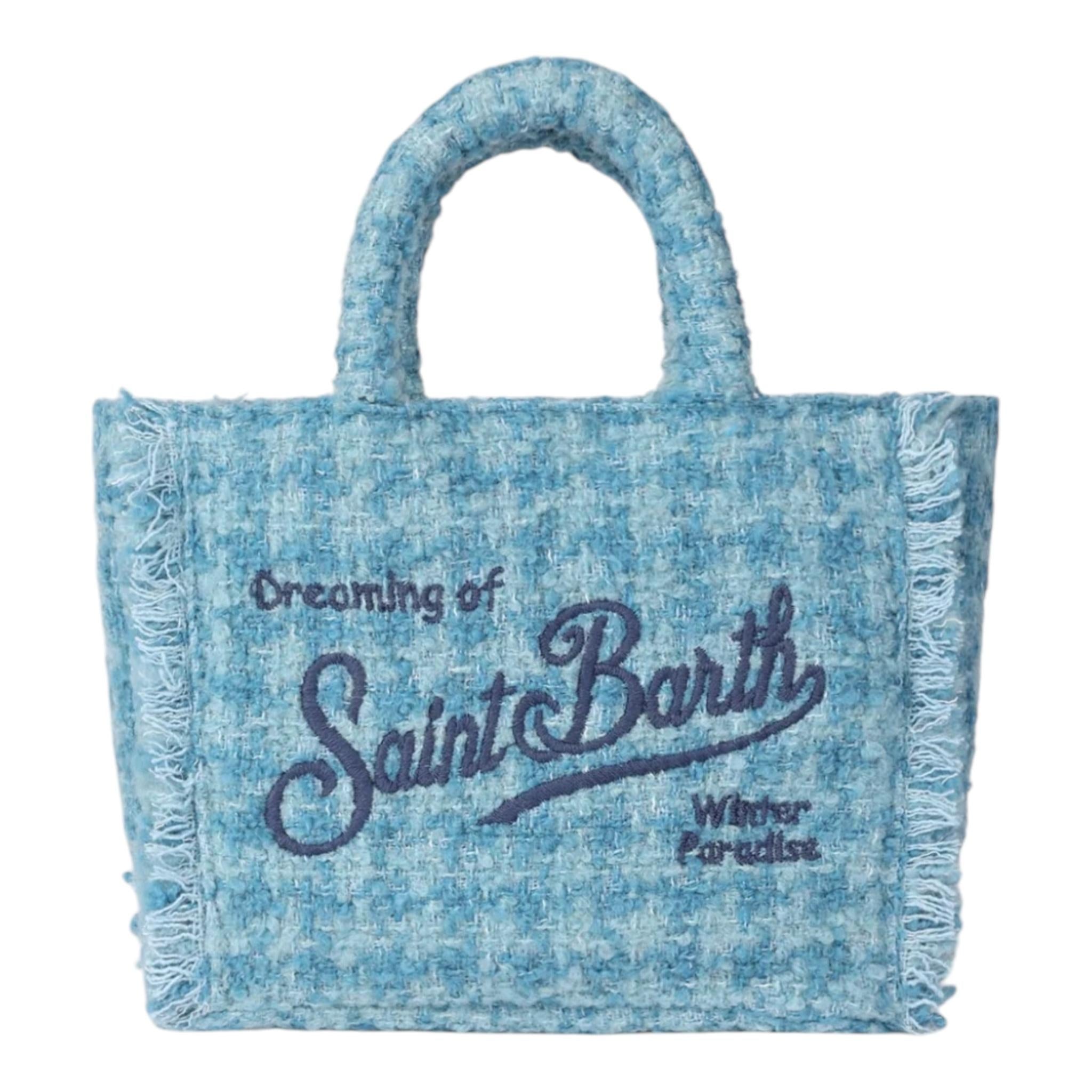 SAINT BARTH borsa tinta unita con stampa Azzurro per Bambina VAMI005 AZZURRO SAINT BARTH