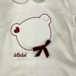 LE BEBE' completo 2pz shirt-pantalone bicolore Bianco per Neonata LBG6120 BIANCO LE BEBE'