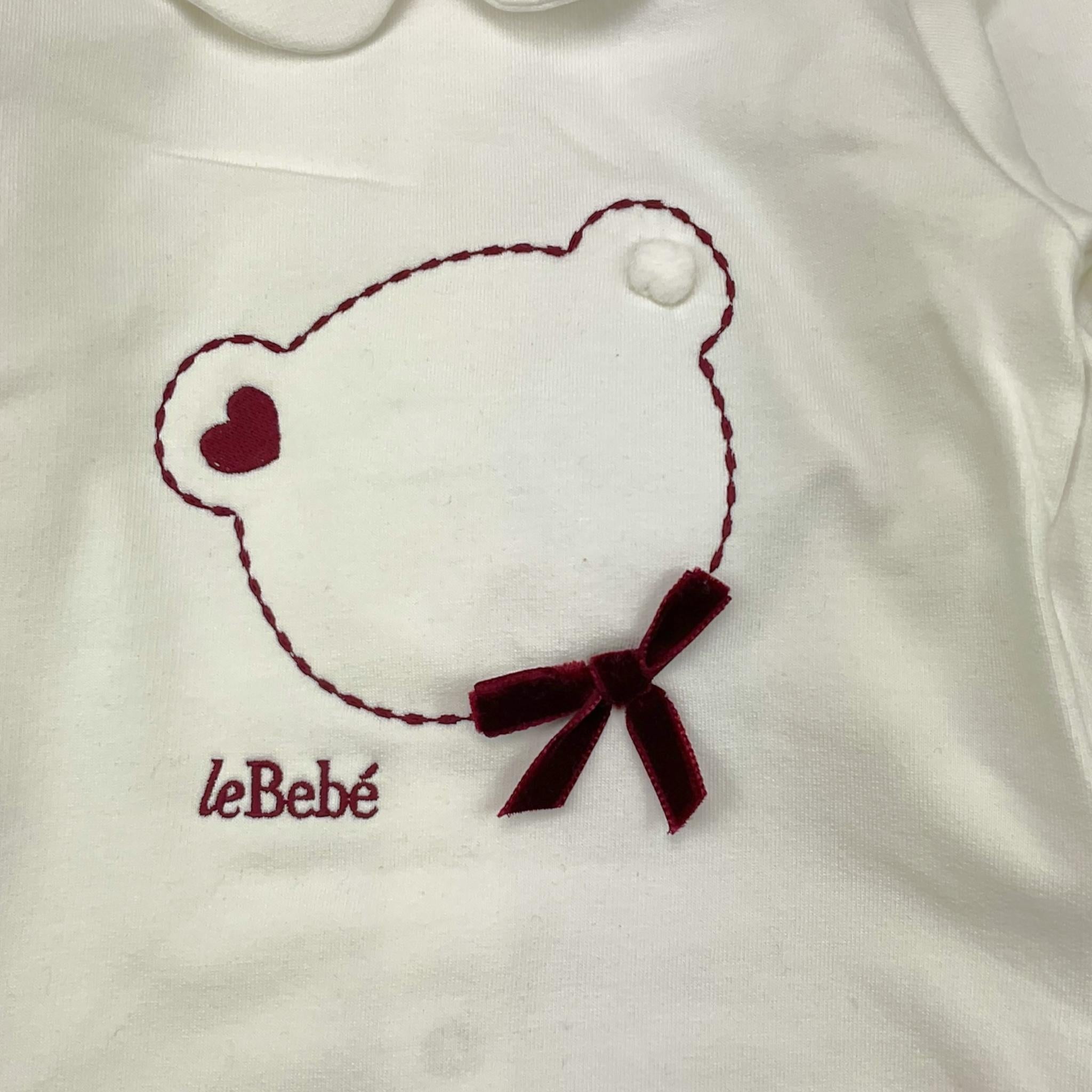 LE BEBE' completo 2pz shirt-pantalone bicolore Bianco per Neonata LBG6120 BIANCO LE BEBE'