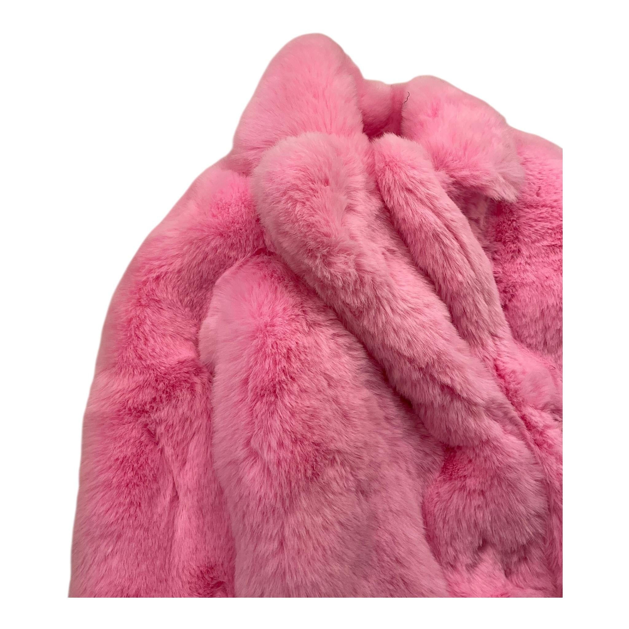 FUN & FUN giubbino pelliccia tinta unita con zip Rosa per Neonata FNBJK12695 ROSA FUN & FUN