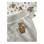 MOSCHINO completo 2pz tinta unita shirts-pantalone con fantasia Bianco per Neonato MZK02F BIANCO MOSCHINO