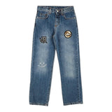JOHN RICHMOND jeans tinta unita con brillantini e paillettes Blu per Bambina RGA24032JE BLU JOHN RICHMOND