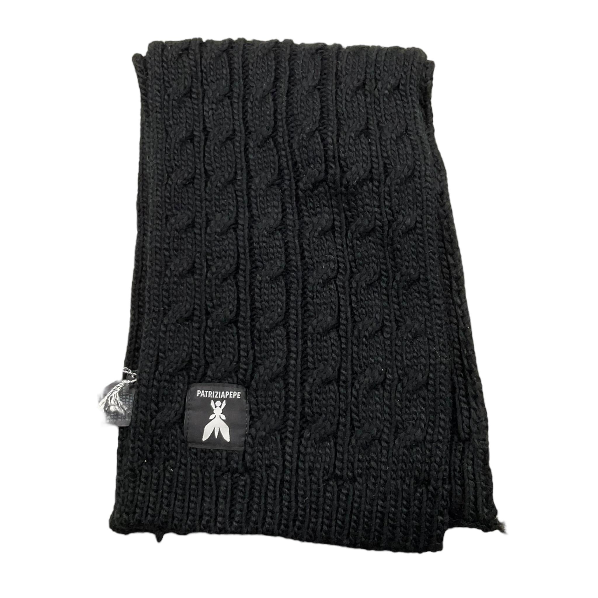 PATRIZIA PEPE sciarpa tinta unita con logo Nero per Bambina 7F0019 NERO PATRIZIA PEPE