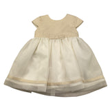 MINIMI abito mezza manica lurex cn fiocco Oro per Neonata 819 ORO MINIMI