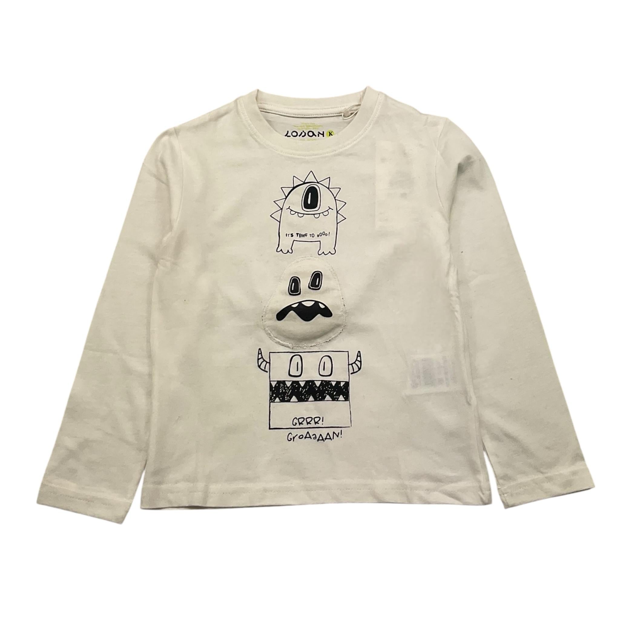 LOSAN shirt girocollo tinta unita con stampa Bianco per Neonato 51032169017018N BIANCO LOSAN