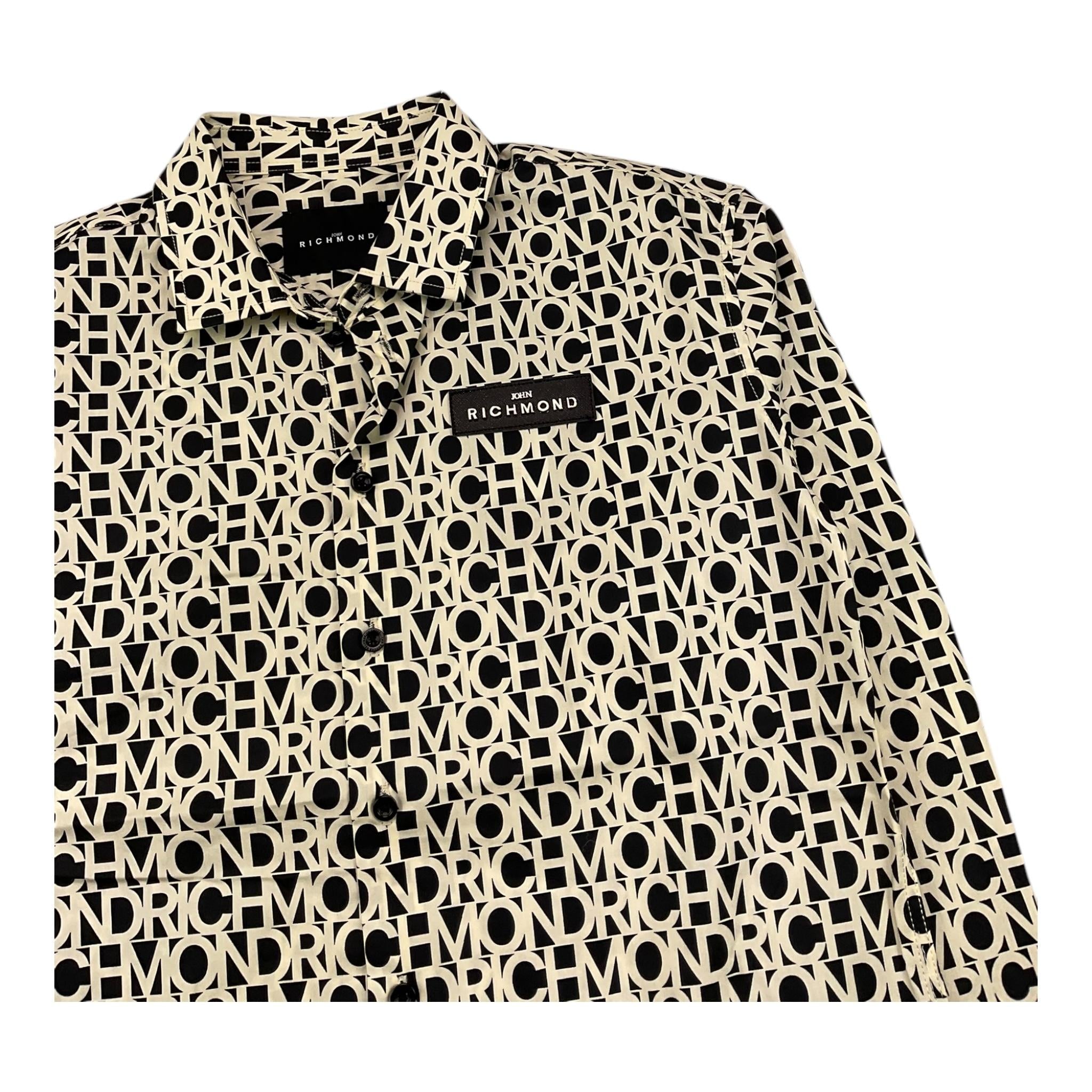 JOHN RICHMOND camicia manica lunga fantasia logo Beige per Bambino RBA25044CA BEIGE JOHN RICHMOND