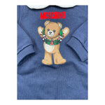 MOSCHINO tutina tinta unita con stampa Blu per Neonato MYY037 BLU MOSCHINO