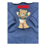 MOSCHINO tutina tinta unita con stampa Blu per Neonato MYY037 BLU MOSCHINO
