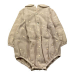PAZ RODRIGUEZ pagliaccetto manica lunga tinta unita con ricami Beige per Neonata 005150922 BEIGE PAZ RODRIGUEZ