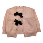 M+E' cardigan tinta unita con fiocco Rosa per Bambina UE0429 ROSA M+E'