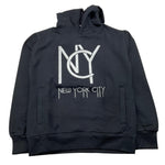 NEVER TOO felpa chiusa con cappuccio tinta unita con stampa in contrasto Nero per Bambino NT2108RX NERO NEVER TOO