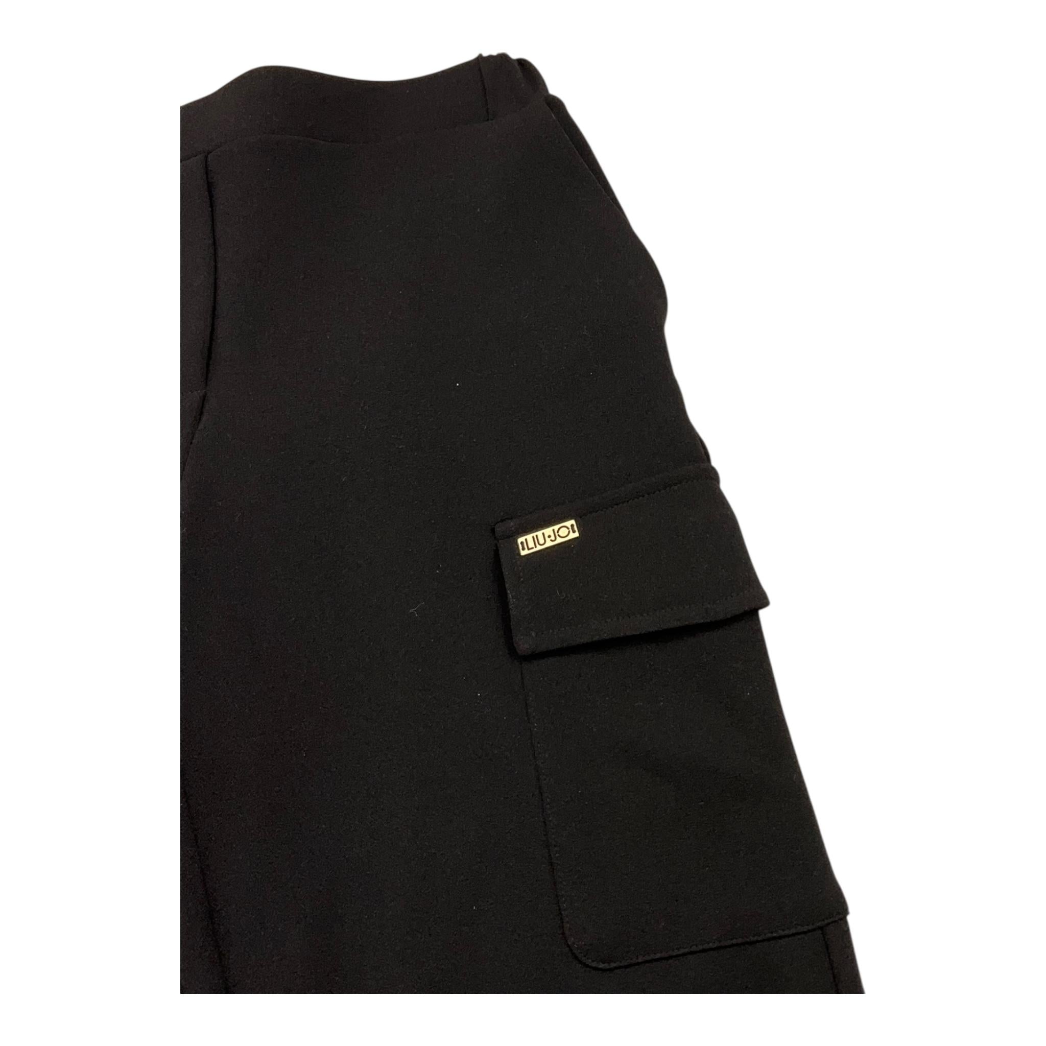 LIU JO pantalone tinta unita con tasconi Nero per Bambina KF4082XX NERO LIU JO