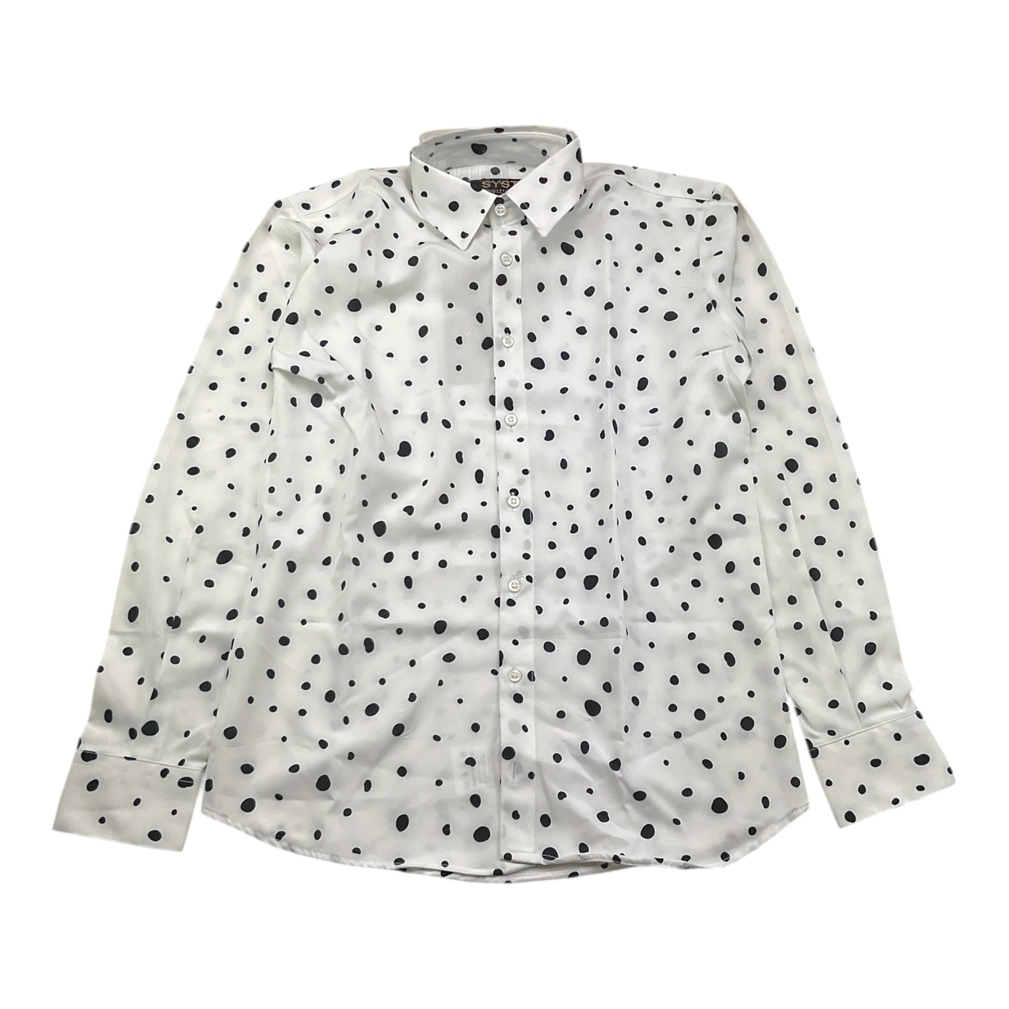 STAY STREET camicia tinta unita con pois Bianco per Bambino 8047 BIANCO STAY STREET