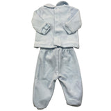 NANAN completo 2 pezzi maglia-ghettina in ciniglia tinta unita Azzurro per Neonato AI2400201A AZZURRO NANAN