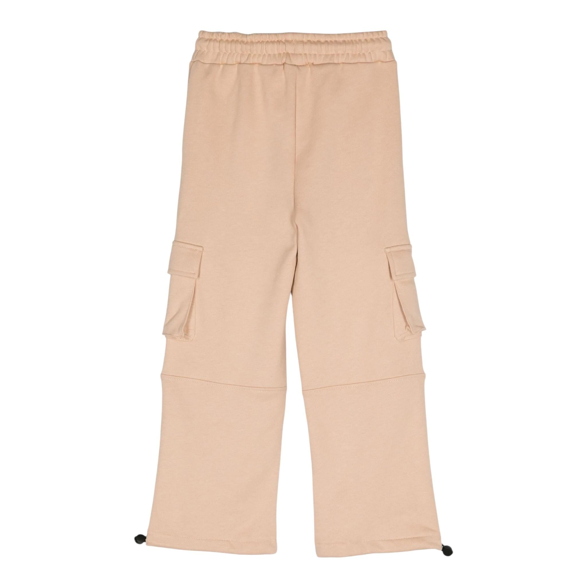 MSGM pantalone tuta tinta unita con elastico  Beige per Bambina F4MSJUFP065 BEIGE MSGM