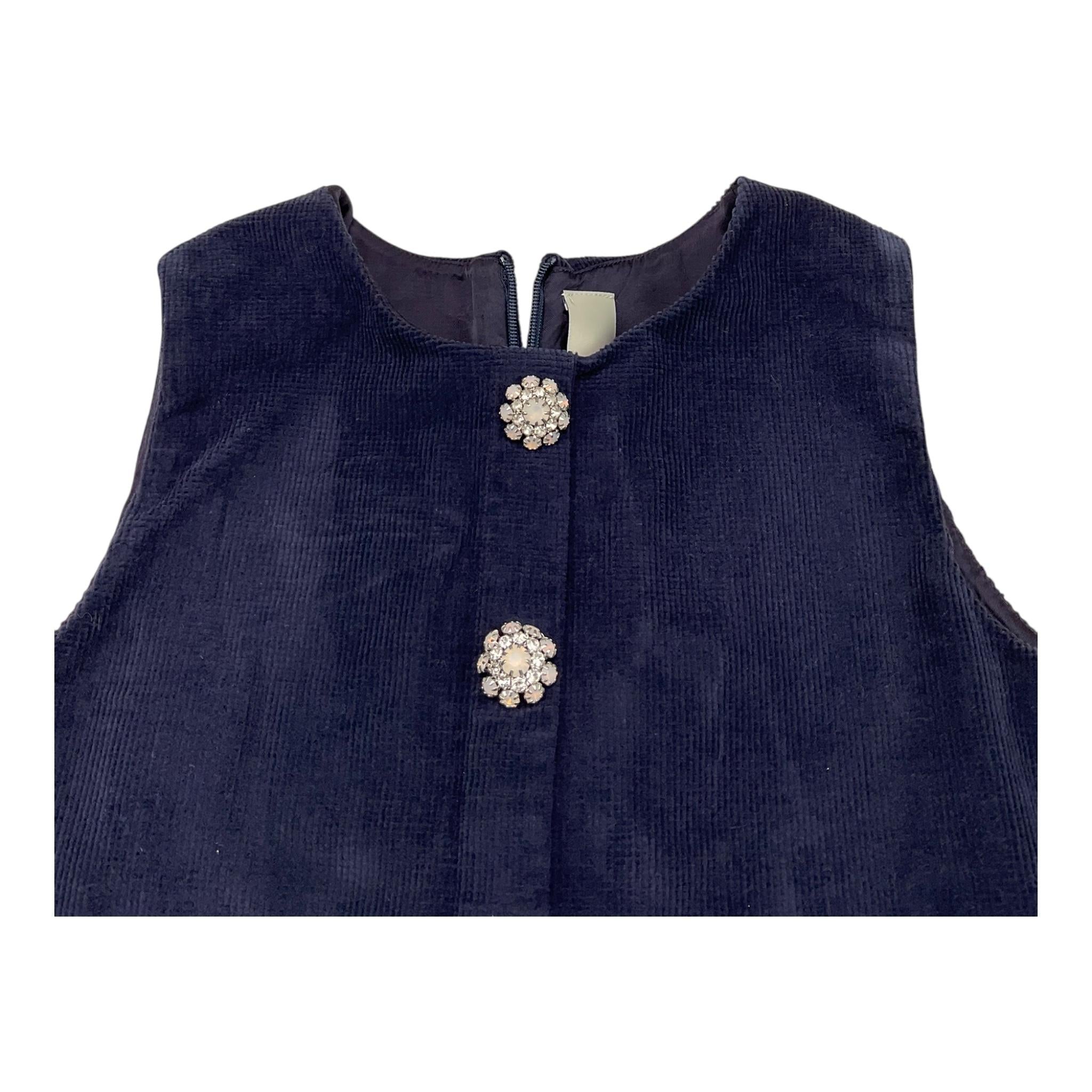 SIMONETTA abito giromanica tinta unita Blu per Bambina SV1A62 BLU SIMONETTA