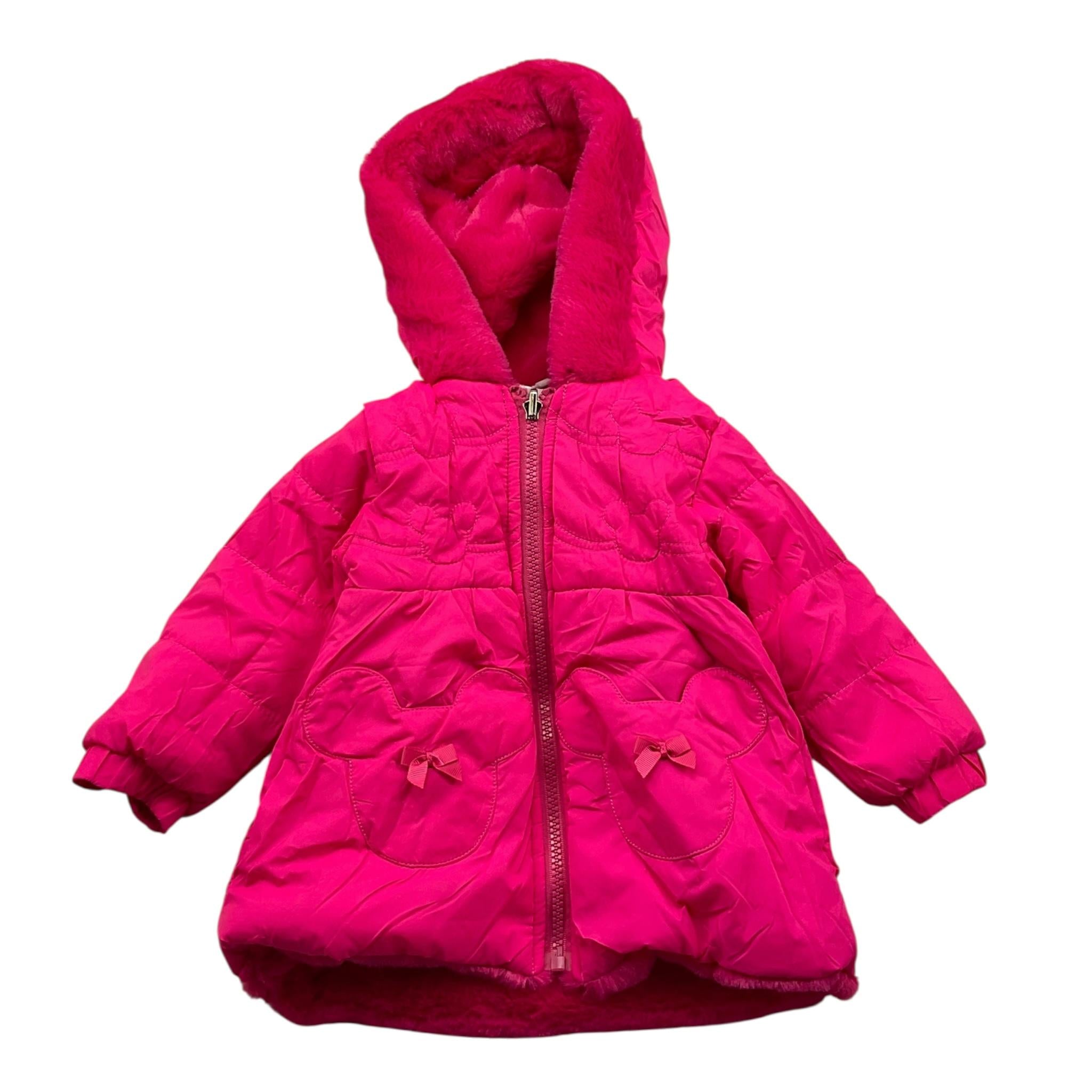 PINK BABY giubbino tinta unita reversibile con cappuccio Fuxia per Neonata YC3052 FUXIA PINK BABY