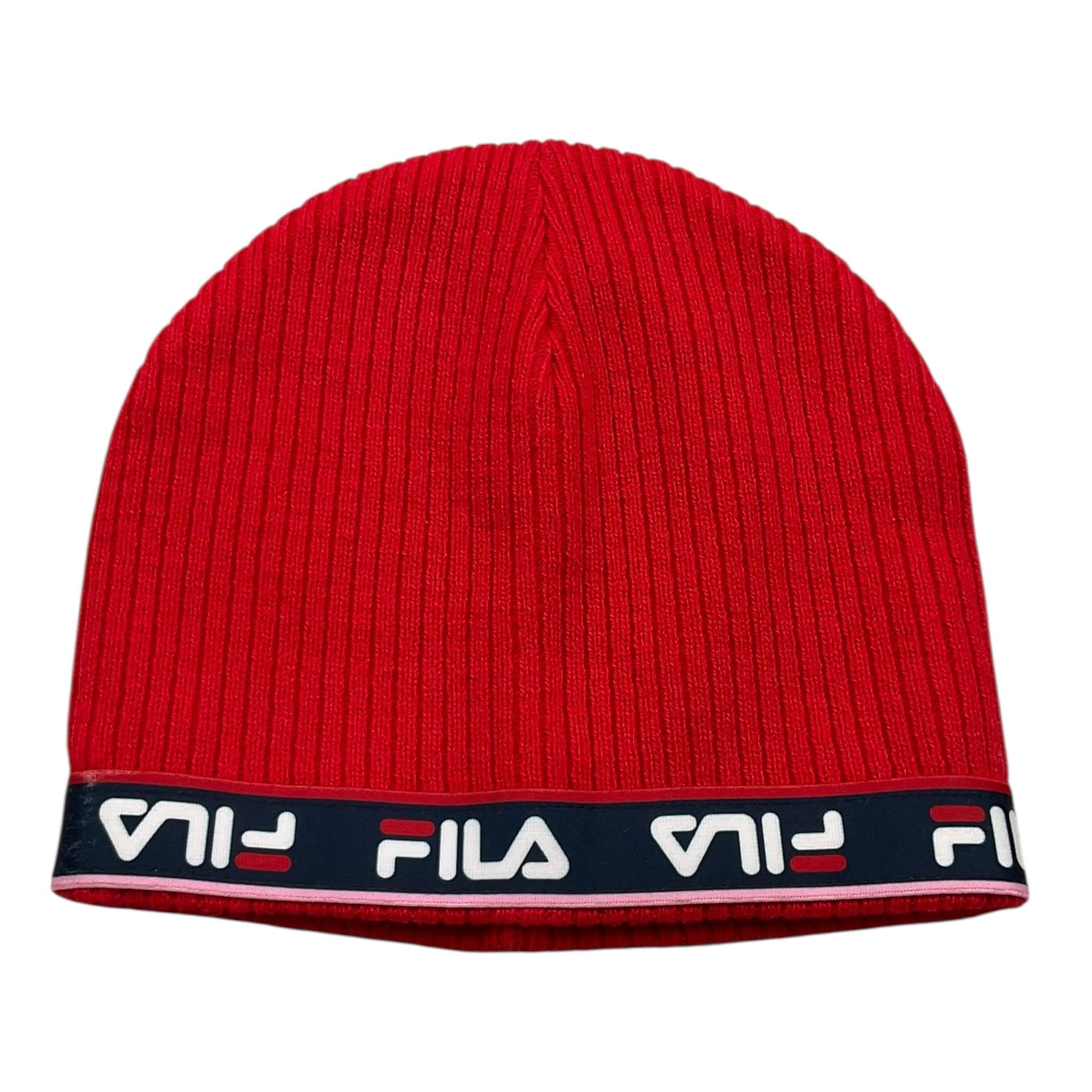 FILA cappello tinta unita con loghi Rosso per Bambina 686209 ROSSO FILA