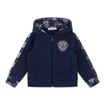 ROBERTO CAVALLI felpa con zip e cappuccio tinta unita Blu per Neonato TJT674 BLU ROBERTO CAVALLI