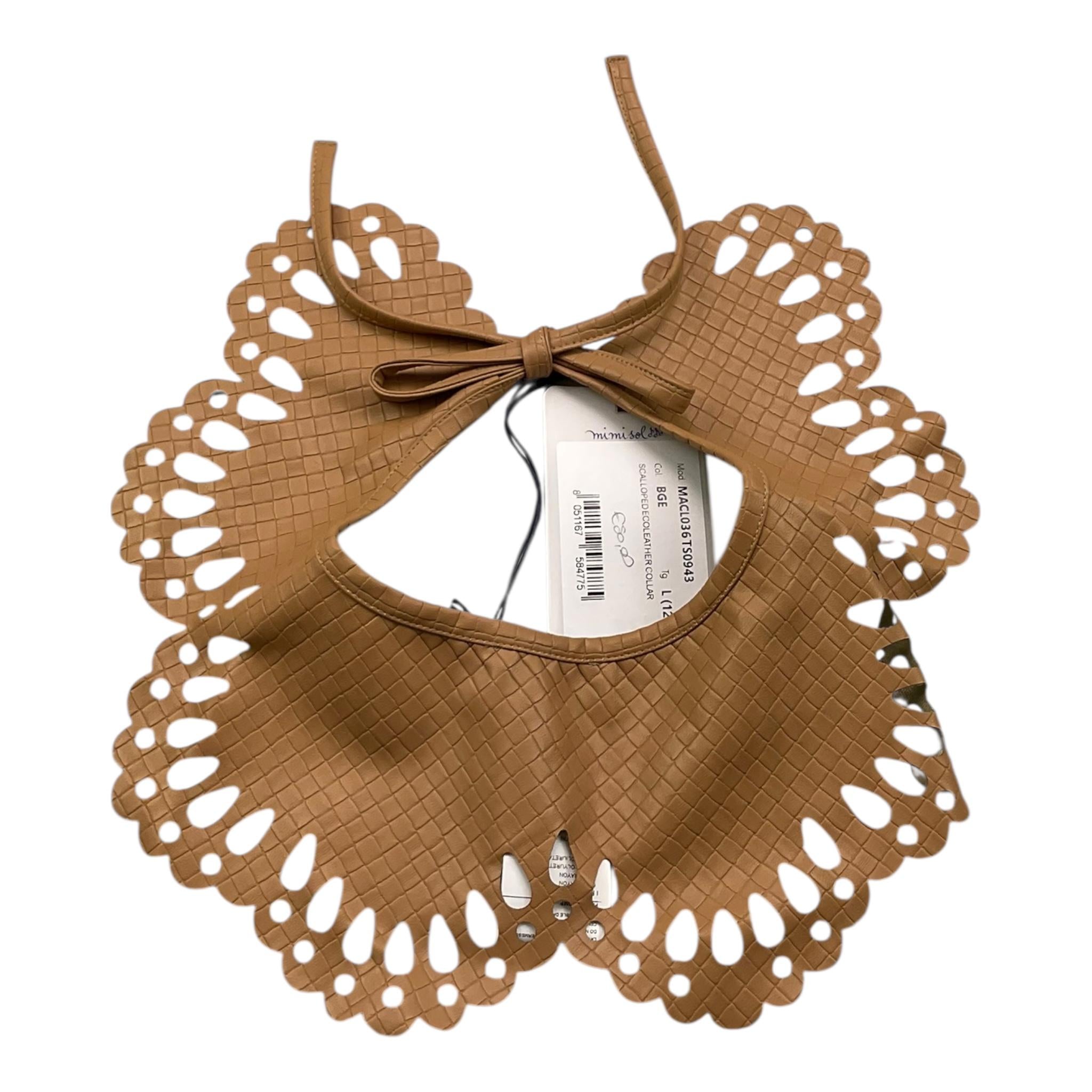 MIMISOL colletto tinta unita traforato Cammello per Bambina MACL036TS0943 CAMMELLO MIMISOL