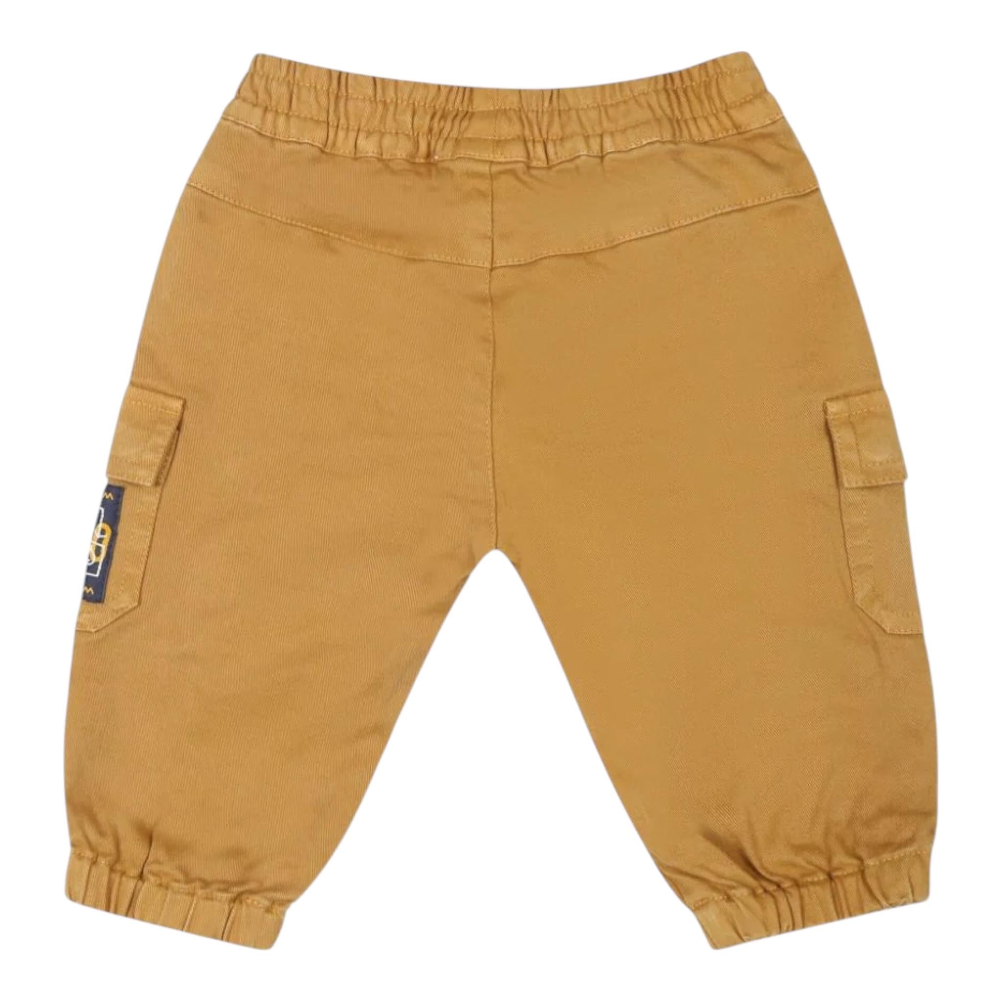 MOSCHINO pantalone tinta unita con tasche america Cammello per Neonato HUP07NXX CAMMELLO MOSCHINO