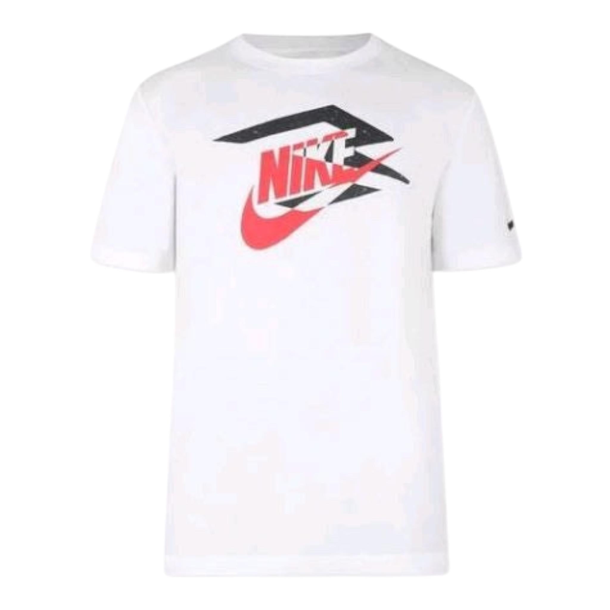 NIKE t-shirt girocollo tinta unita con stampa Bianco per Bambino 9Q0714 BIANCO NIKE