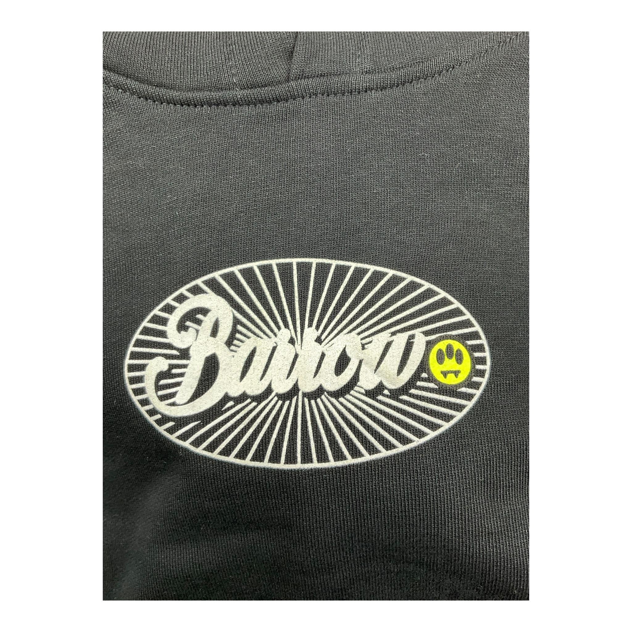 BARROW KIDS felpa tinta unita con cappuccio e stampa Nero per Bambina F4BKJGHS123 NERO BARROW KIDS
