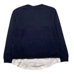 PAOLO PECORA maglia girocollo tinta unita con finta shirt Blu per Bambino PP4095 BLU PAOLO PECORA