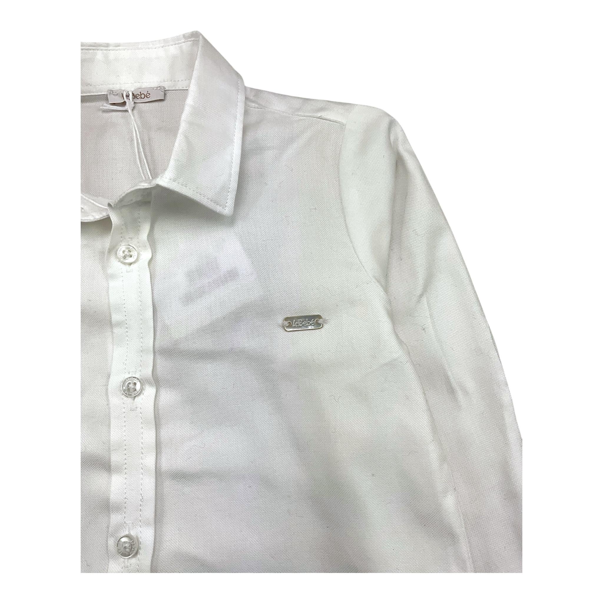 LE BEBE' camicia manica lunga tinta unita Bianco per Neonato LBB5167 BIANCO LE BEBE'