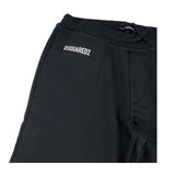 DSQUARED2 pantalone tuta tinta unita con stampa logo Nero per Bambino DQ2527X NERO DSQUARED2