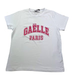 GAELLE t-shirt girocollo tinta unita con stampa Bianco per Bambina 2742M00365 BIANCO GAELLE