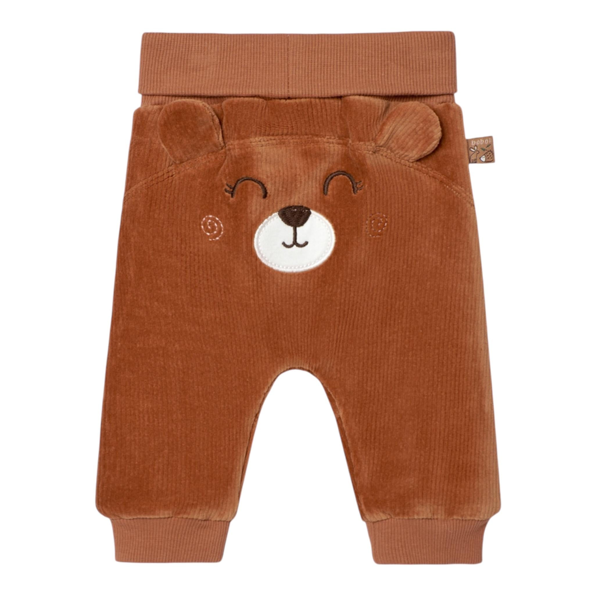 BOBOLI pantalone in camoscio tinta unita Cammello per Neonato 129169 CAMMELLO BOBOLI