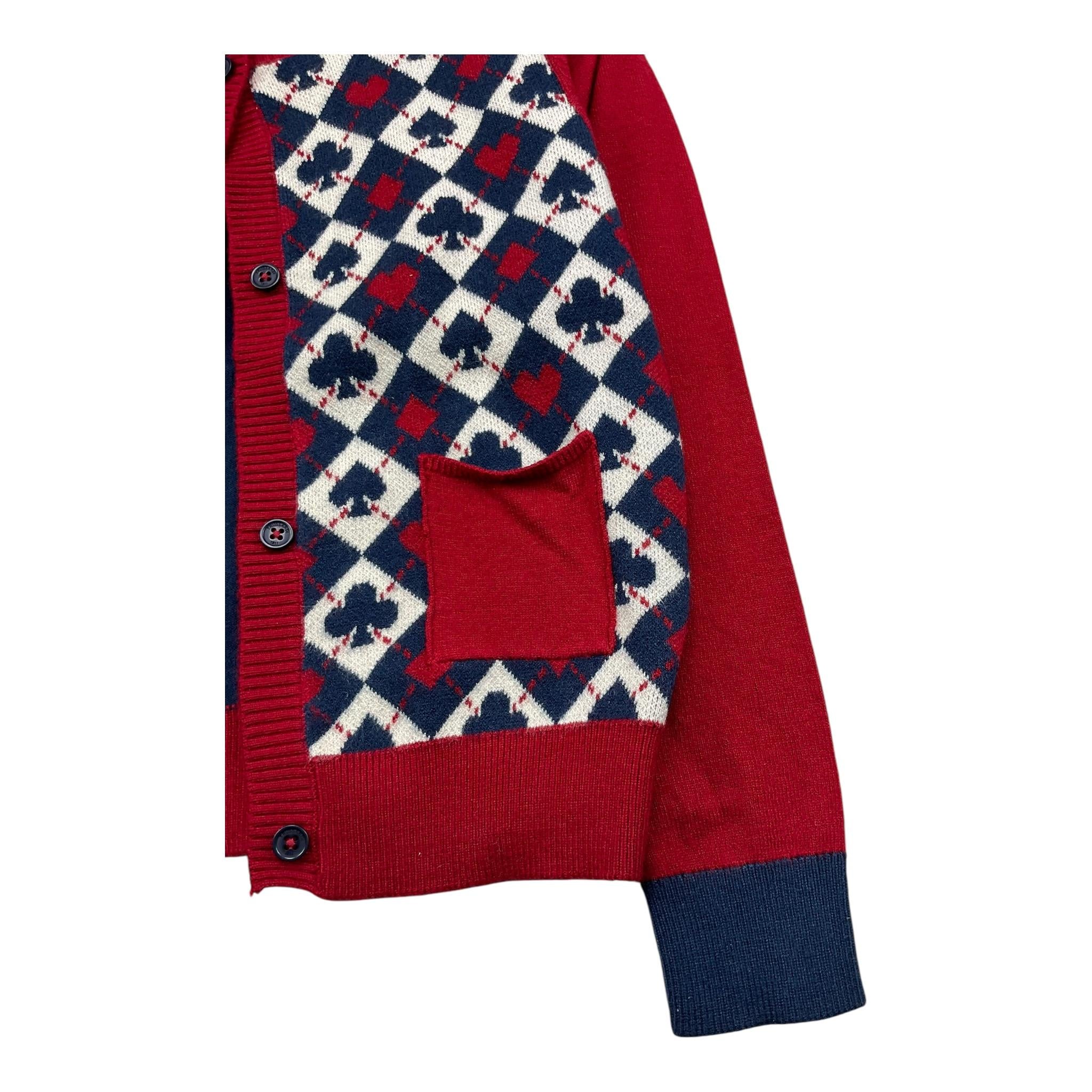 TRUSSARDI cardigan stampa fantasia Rosso per Bambina TGA250565CD ROSSO TRUSSARDI