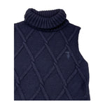 TRUSSARDI abito giromanica collo alto tinta unita Blu per Bambina TGA25033VE BLU TRUSSARDI