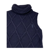 TRUSSARDI abito giromanica collo alto tinta unita Blu per Bambina TGA25033VE BLU TRUSSARDI