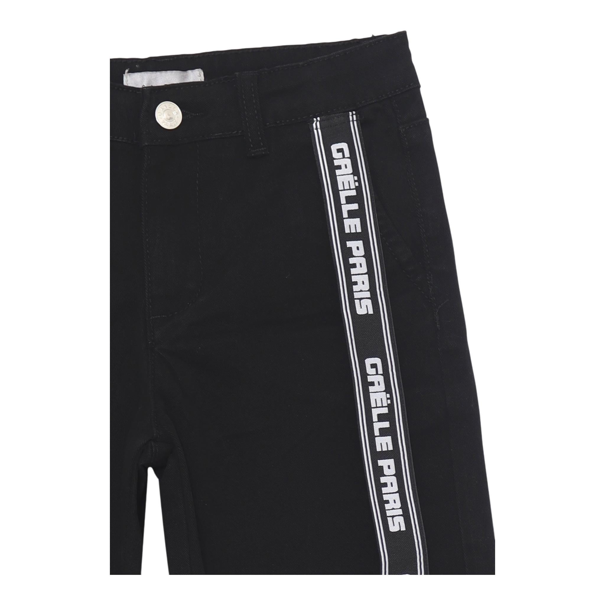 GAELLE jeans tinta unita con profili logati Nero per Bambina 2741P00310 NERO GAELLE