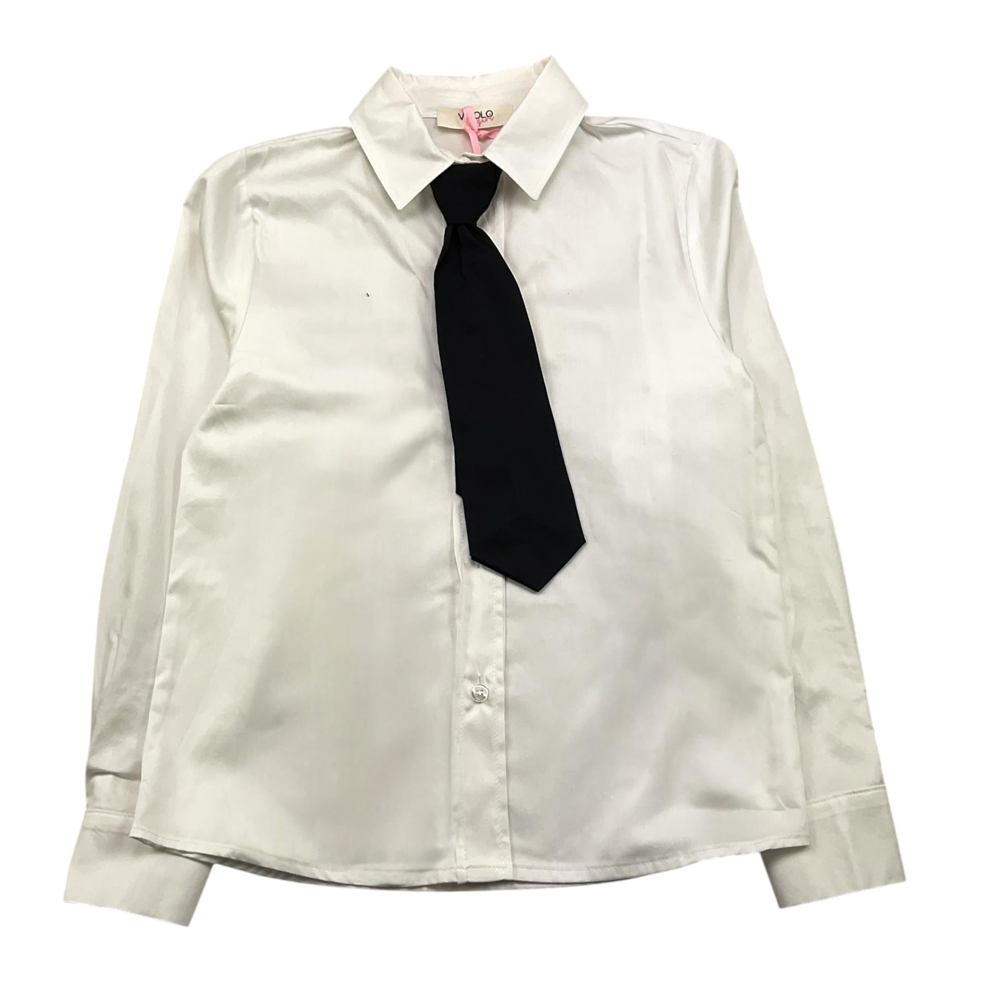 VICOLO camicia manica lunga tinta unita con cravatta Panna per Neonata 3141C00098NX PANNA VICOLO