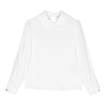 SIMONETTA camicia manica lunga tinta unita Bianco per Bambina SV5A40 BIANCO SIMONETTA