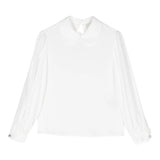 SIMONETTA camicia manica lunga tinta unita Bianco per Bambina SV5A40 BIANCO SIMONETTA