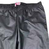 KAOS leggins in ecopelle tinta unita Nero per Bambina KS013 NERO KAOS