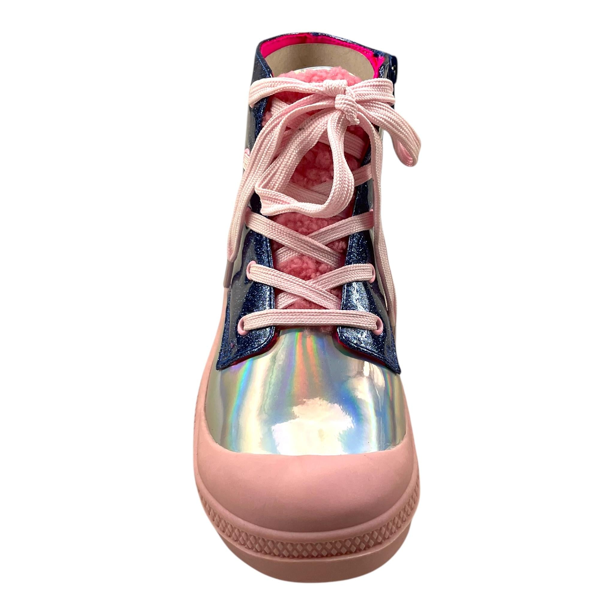 BillIEBLUSH stivale tinta unita con stampa unicorno e suola in contrasto Blu per Bambina U20579 BLU BillIEBLUSH