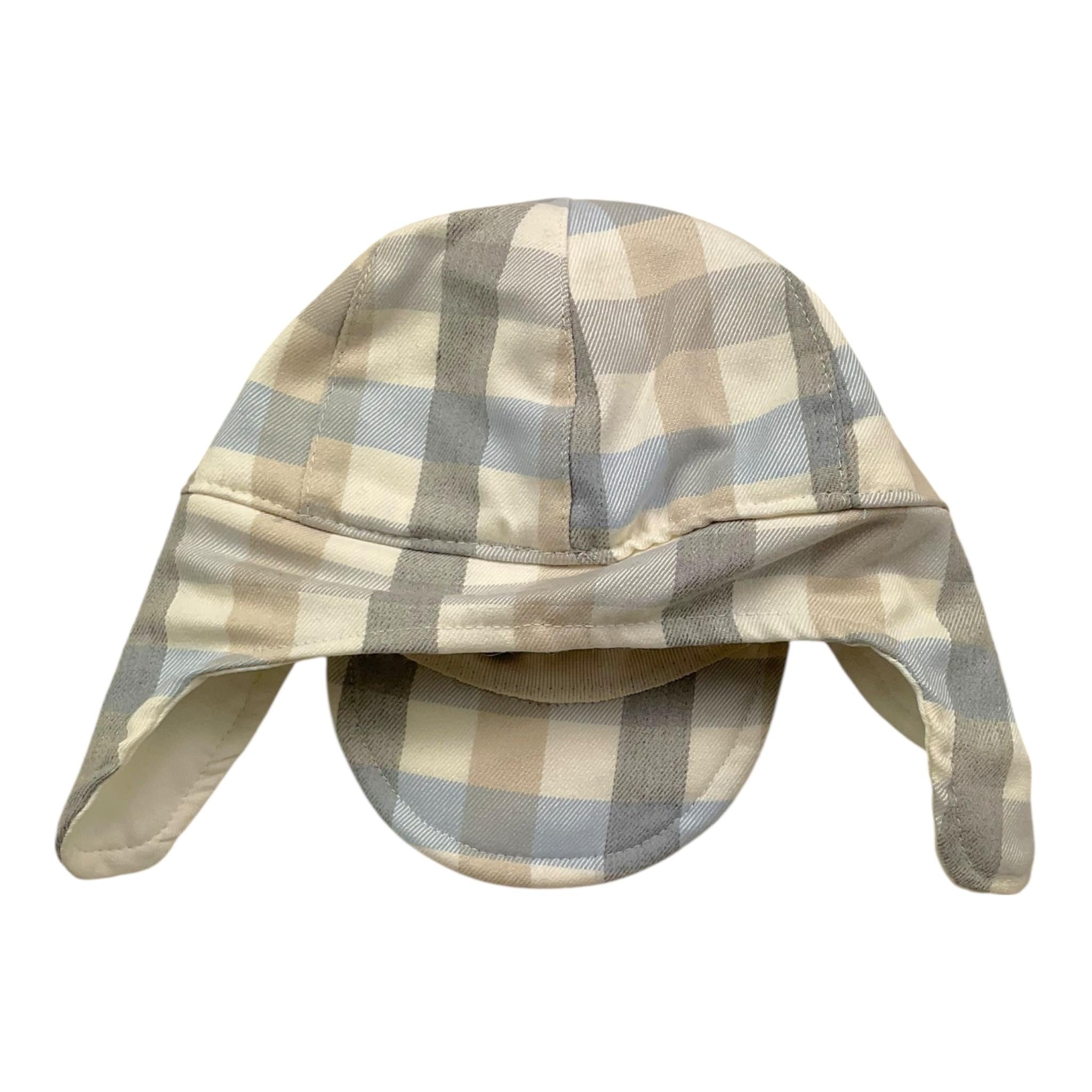 BABY A. cappello tricolore con fantasia a quadri Bianco per Neonato A2615 BIANCO BABY A.
