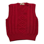 LA STUPENDERIA gilet tinta unita in maglia Rosso per Bambina WJGL42 ROSSO LA STUPENDERIA