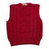 LA STUPENDERIA gilet tinta unita in maglia Rosso per Bambina WJGL42 ROSSO LA STUPENDERIA