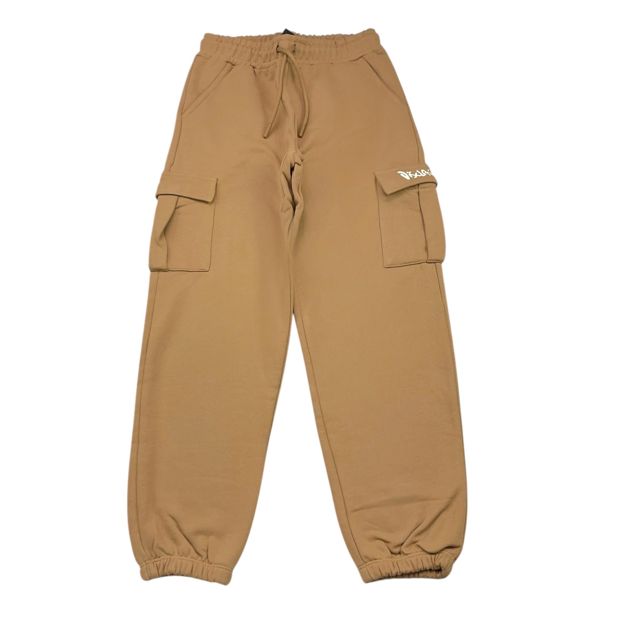 DISCLAIMER pantalone modello tuta tinta unita con stampa Cammello per Bambino 24IDK58228X CAMMELLO DISCLAIMER