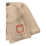 TARTINE ET CHOCOLAT cardigan tinta unita con ricami Rosa per Neonata TW18061 ROSA TARTINE ET CHOCOLAT