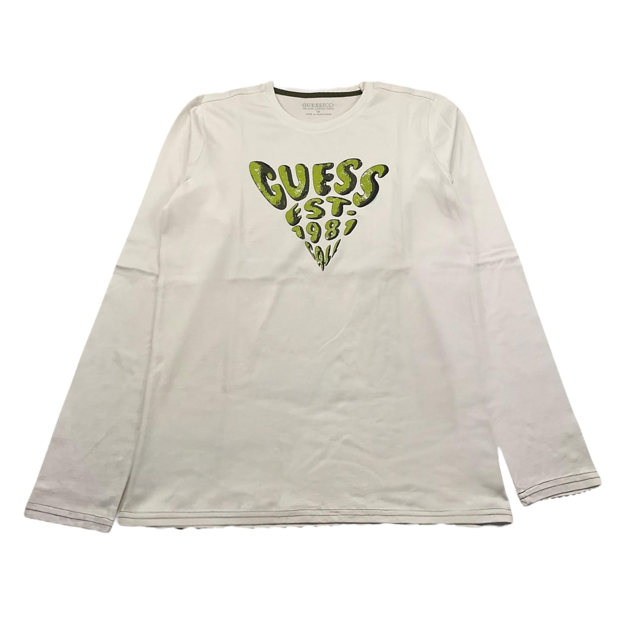 GUESS shirt girocollo tinta unita con stampa Bianco per Bambino L3BI16I3Z14 BIANCO GUESS