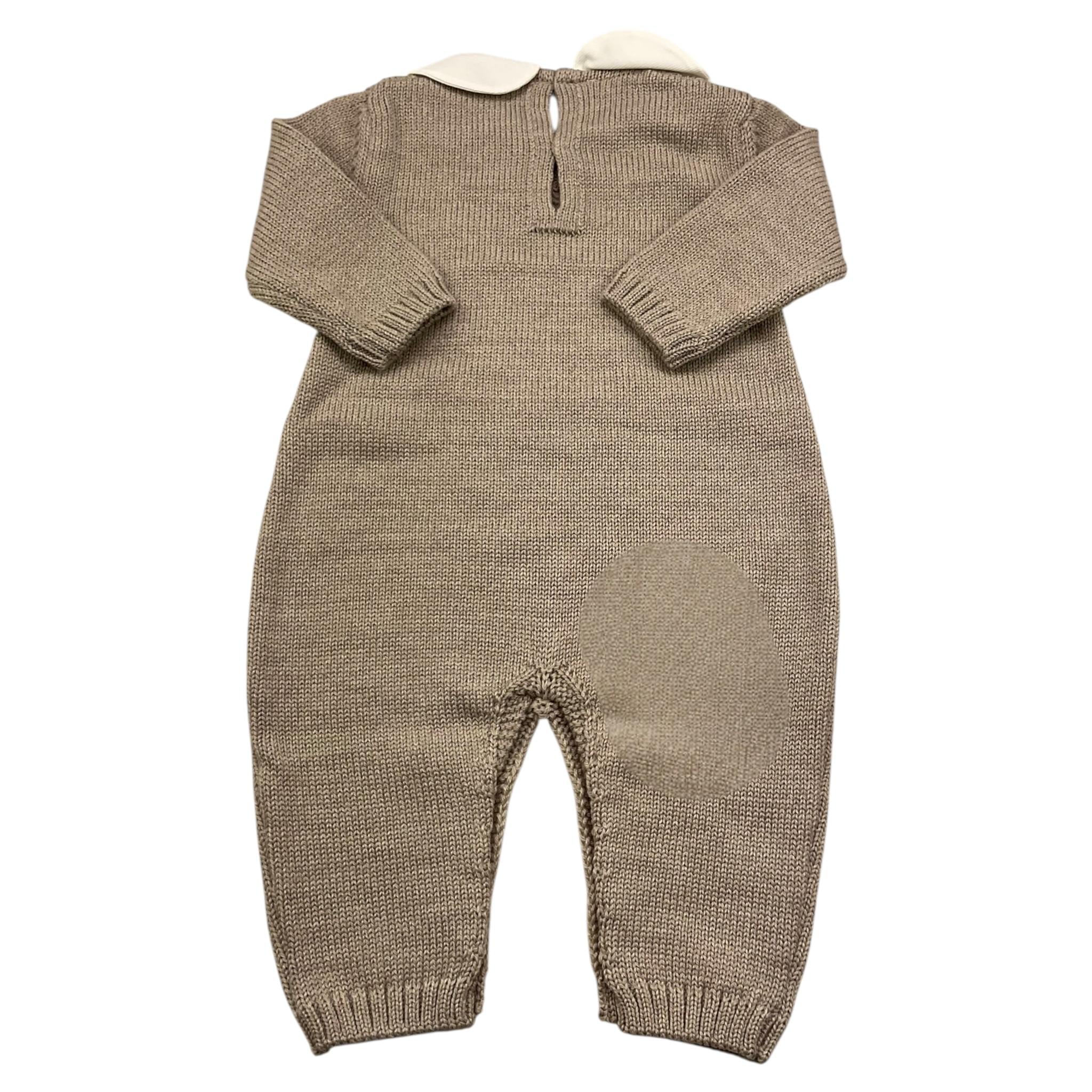 BABY LORD tutina manica lunga tinta unita cn babbucce Fango per Neonato 316 FANGO BABY LORD