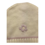 LA STUPENDERIA cappello tinta unita con ricami Panna per Neonata WBCP52 PANNA LA STUPENDERIA