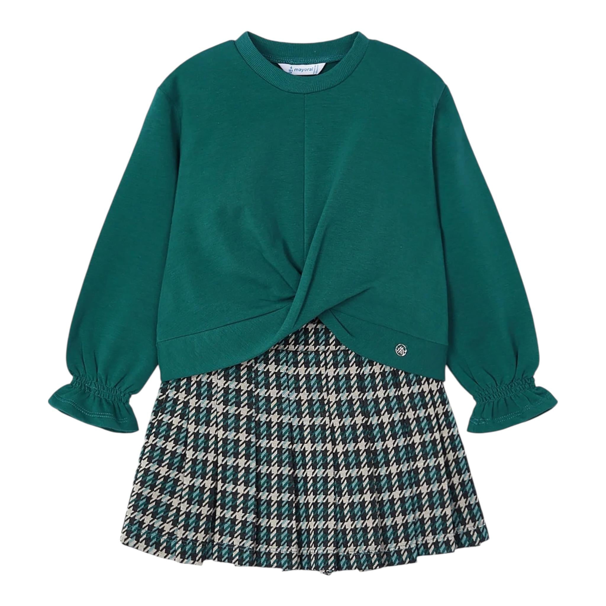MAYORAL completo 2 pezzi felpa-short Verde per Bambina 4220 VERDE MAYORAL